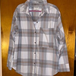 Plaid Button-Up Shirt